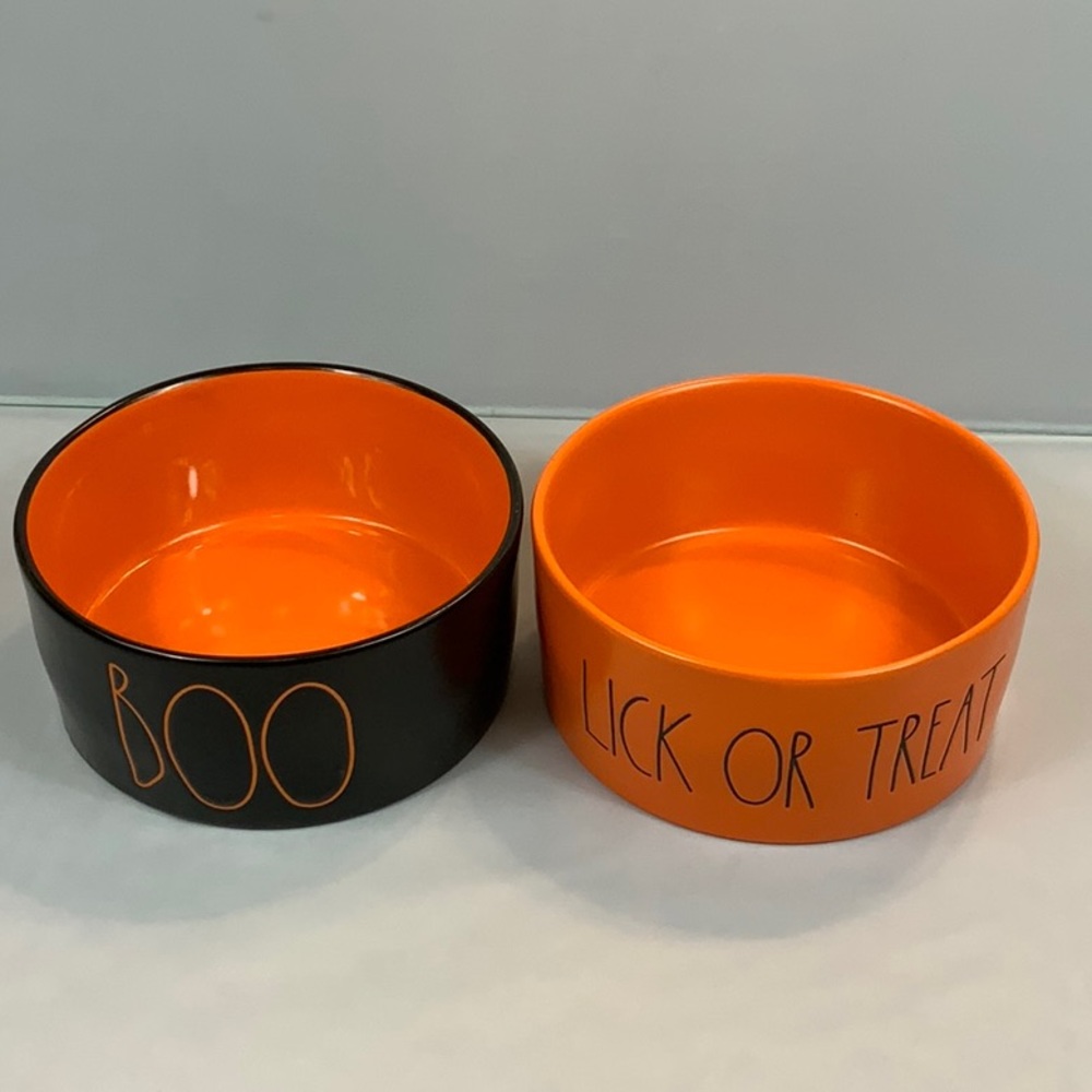 Rae Dunn Halloween Dog Bowls